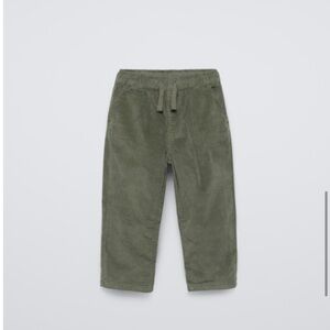 ZARA LINED FINE WALE CORDUROY PANTS